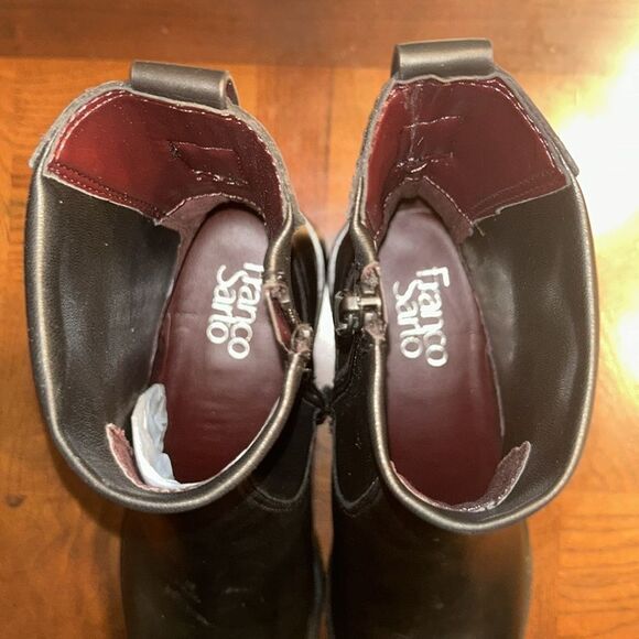 Franco Sarto Black Leather Ankle Boots(Size 7M) - Picture 8 of 9
